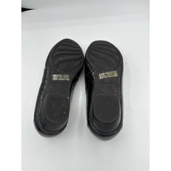 Clarks Artisan Loafers Womens 9 Keesha Luca Slip On Crocodile Patent Leather A1 - Picture 10 of 10